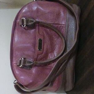 Stone Mountain Purse Handbag Shoulder Bag Redish-Browb Leather Bag